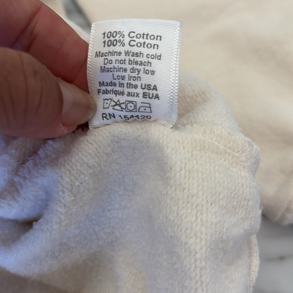 Women's Clare V. Ruffle Shoulder Sweatshirt in Cream, Size S - Picture 5 of 11